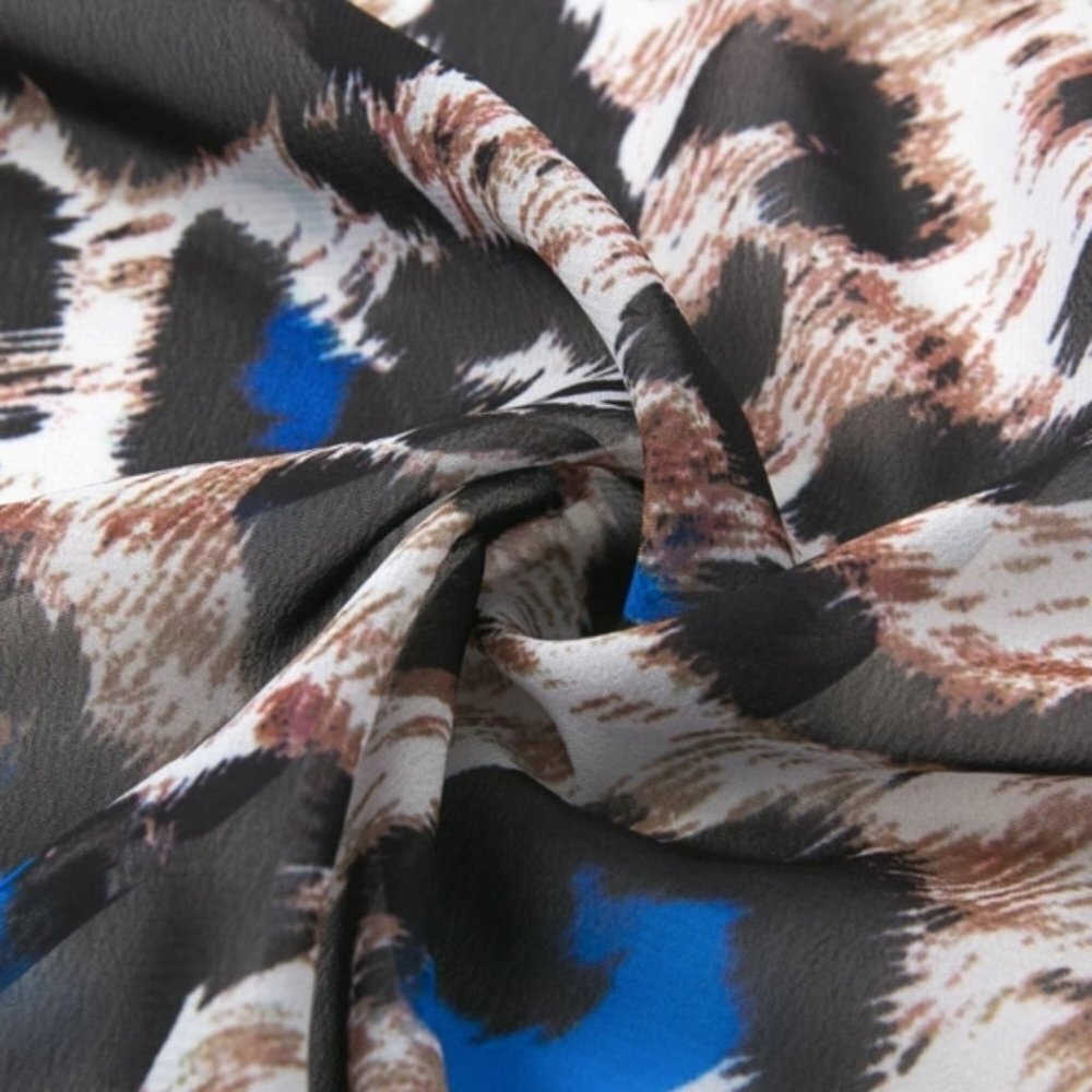 Leopard Print Open Front Cover Up with Tassels - Picture 5 of 9